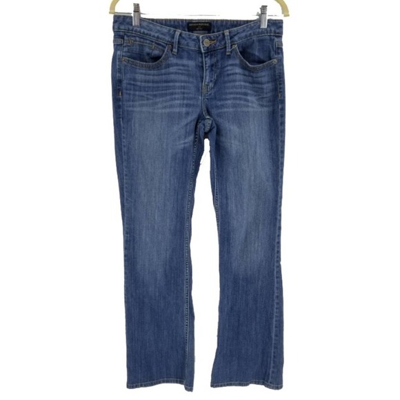 Banana Republic Boot Cut Mid Rise Distressed Wash Denim Jeans Blue Size 28 / 6R - Picture 1 of 5